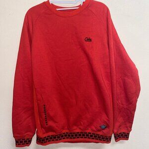 Crooks and Castles Red Logo Accented Crewneck Pullover Mens Large